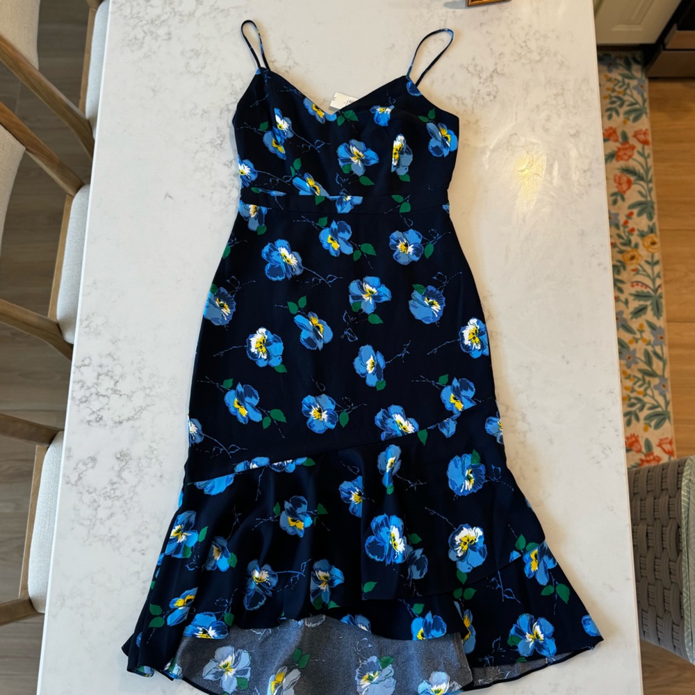 Banana Republic Navy Floral High-Low Sundress